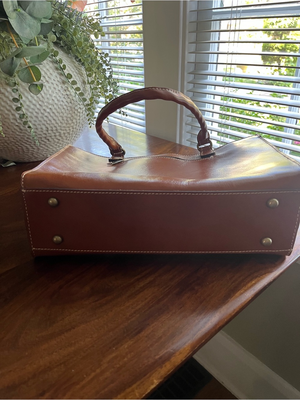 NWOT Patricia Nash Zancona Tote Heritage Tan Leather Bag - Picture 5 of 9